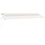 Toldo retráctil manual con luz LED color crema 600x300 cm de vidaXL, Toldos - Ref: Foro24-3069602, Precio: 652,26 €, Descuent...