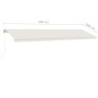 Toldo retráctil manual con luz LED color crema 600x300 cm de vidaXL, Toldos - Ref: Foro24-3069602, Precio: 652,26 €, Descuent...