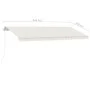 Toldo manual retráctil con luz LED crema 450x350 cm de vidaXL, Toldos - Ref: Foro24-3069642, Precio: 530,71 €, Descuento: %