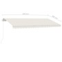 Toldo manual retráctil con luz LED crema 450x350 cm de vidaXL, Toldos - Ref: Foro24-3069642, Precio: 579,38 €, Descuento: %