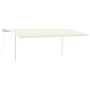 Toldo retráctil manual con luz LED color crema 6x3 m de vidaXL, Toldos - Ref: Foro24-3070002, Precio: 655,74 €, Descuento: %