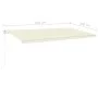 Toldo retráctil manual con luz LED color crema 6x3 m de vidaXL, Toldos - Ref: Foro24-3070002, Precio: 655,74 €, Descuento: %