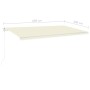 Toldo retráctil manual con luz LED color crema 6x3 m de vidaXL, Toldos - Ref: Foro24-3070002, Precio: 666,48 €, Descuento: %