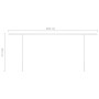 Toldo retráctil manual con luz LED color crema 6x3 m de vidaXL, Toldos - Ref: Foro24-3070002, Precio: 666,48 €, Descuento: %