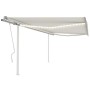 Toldo manual retráctil con LED crema 4,5x3,5 m de vidaXL, Toldos - Ref: Foro24-3070042, Precio: 558,45 €, Descuento: %