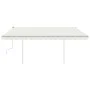 Toldo manual retráctil con LED crema 4,5x3,5 m de vidaXL, Toldos - Ref: Foro24-3070042, Precio: 510,78 €, Descuento: %