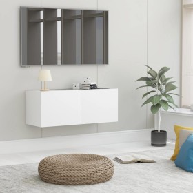 Mueble para TV madera contrachapada blanco 80x30x30 cm de vidaXL, Muebles TV - Ref: Foro24-801472, Precio: 49,73 €, Descuento: %