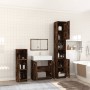 Set de muebles baño 4 pzas madera contrachapada roble ahumado de vidaXL, Muebles de baño - Ref: Foro24-3154403, Precio: 169,1...