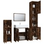 Set de muebles baño 4 pzas madera contrachapada roble ahumado de vidaXL, Muebles de baño - Ref: Foro24-3154403, Precio: 169,1...