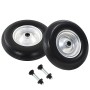 Ruedas de carretillas 2 uds con ejes macizo PU 4.00-8 390 mm de vidaXL, Montacargas, grúas y carritos - Ref: Foro24-142979, P...