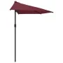 Sombrilla balcón semicircular aluminio burdeos 270x144x222 cm de vidaXL, Sombrillas - Ref: Foro24-312498, Precio: 48,23 €, De...
