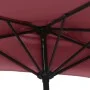 Sombrilla balcón semicircular aluminio burdeos 270x144x222 cm de vidaXL, Sombrillas - Ref: Foro24-312498, Precio: 48,23 €, De...