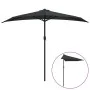 Sombrilla balcón semicircular palo aluminio negro 270x144x222cm de vidaXL, Sombrillas - Ref: Foro24-312500, Precio: 52,51 €, ...