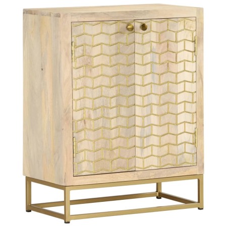 Aparador con 2 puertas madera maciza de mango 55x30x70 cm de vidaXL, Aparadores - Ref: Foro24-352039, Precio: 129,54 €, Descu...