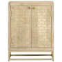 Aparador con 2 puertas madera maciza de mango 55x30x70 cm de vidaXL, Aparadores - Ref: Foro24-352039, Precio: 129,54 €, Descu...