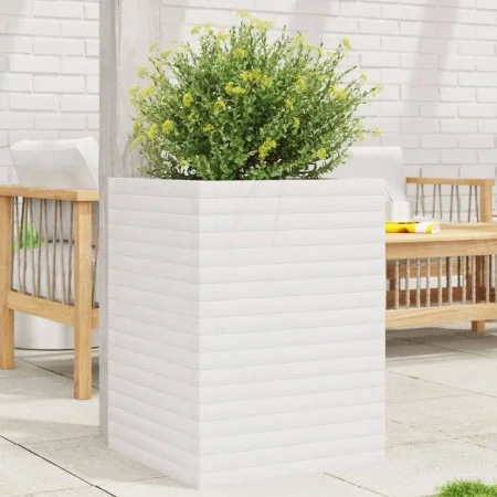 Jardinera madera maciza de pino blanco 50x50x68,5 cm de vidaXL, Maceteros y jardineras - Ref: Foro24-3282465, Precio: 171,29 ...