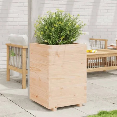 Jardinera madera maciza de pino 50x50x72,5 cm by vidaXL, Pots and planters - Ref: Foro24-3282574, Price: 154,80 €, Discount: %