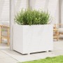 Jardinera de madera maciza de pino blanca 90x60x72 cm de vidaXL, Maceteros y jardineras - Ref: Foro24-3282645, Precio: 281,12...