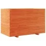 Jardinera madera maciza de pino marrón cera 110x60x72 cm de vidaXL, Maceteros y jardineras - Ref: Foro24-3282651, Precio: 309...
