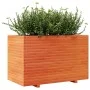 Jardinera madera maciza de pino marrón cera 110x60x72 cm de vidaXL, Maceteros y jardineras - Ref: Foro24-3282651, Precio: 309...