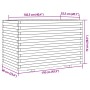 Jardinera madera maciza de pino marrón cera 110x60x72 cm de vidaXL, Maceteros y jardineras - Ref: Foro24-3282651, Precio: 313...
