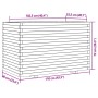 Jardinera madera de pino impregnada 110x60x72 cm de vidaXL, Maceteros y jardineras - Ref: Foro24-3282653, Precio: 280,93 €, D...