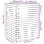 Jardinera madera maciza de abeto Douglas 50x50x68,5 cm de vidaXL, Maceteros y jardineras - Ref: Foro24-3282467, Precio: 153,5...