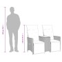 Sofá de jardín reclinable de 2 plazas con mesa ratán PE beige de vidaXL, Sofás de exterior - Ref: Foro24-365718, Precio: 271,...