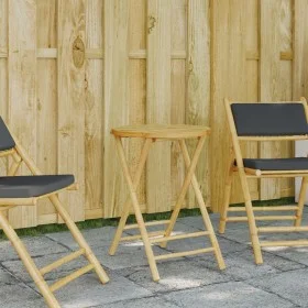 Mesa plegable de jardín de bambú Ø55x75 cm de vidaXL, Mesas de jardín - Ref: Foro24-365881, Precio: 67,84 €, Descuento: %