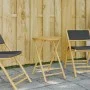 Mesa plegable de jardín de bambú Ø55x75 cm de vidaXL, Mesas de jardín - Ref: Foro24-365881, Precio: 67,84 €, Descuento: %