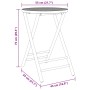 Mesa plegable de jardín de bambú Ø55x75 cm de vidaXL, Mesas de jardín - Ref: Foro24-365881, Precio: 63,84 €, Descuento: %