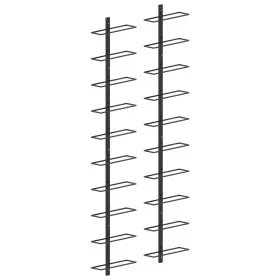 Botelleros de pared para 20 botellas 2 unidades metal negro de vidaXL, Botelleros - Ref: Foro24-289567, Precio: 76,13 €, Desc...