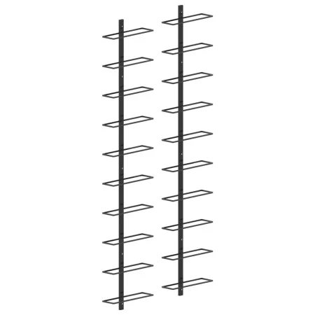 Wall wine racks for 20 bottles 2 units black metal by vidaXL, Wine racks - Ref: Foro24-289567, Price: 76,13 €, Discount: %