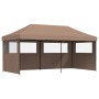 Tienda de fiesta plegable Pop-Up con 3 paredes laterales marrón de vidaXL, Carpas y cenadores - Ref: Foro24-4004948, Precio: ...