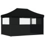 Tienda de fiesta plegable Pop-Up con 3 paredes laterales negra de vidaXL, Carpas y cenadores - Ref: Foro24-4004974, Precio: 1...