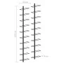 Wall wine racks for 20 bottles 2 units black metal by vidaXL, Wine racks - Ref: Foro24-289567, Price: 76,13 €, Discount: %