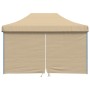 Tienda de fiesta plegable Pop-Up con 4 paredes laterales beige de vidaXL, Carpas y cenadores - Ref: Foro24-4005023, Precio: 1...
