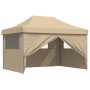 Tienda de fiesta plegable Pop-Up con 4 paredes laterales beige de vidaXL, Carpas y cenadores - Ref: Foro24-4005023, Precio: 1...