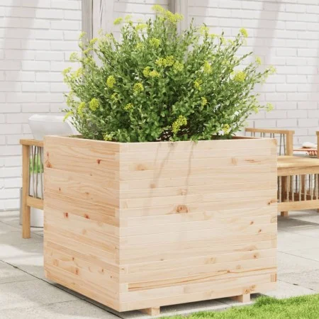 Jardinera madera maciza de pino 80x80x72 cm de vidaXL, Maceteros y jardineras - Ref: Foro24-3282624, Precio: 242,82 €, Descue...