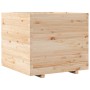 Jardinera madera maciza de pino 80x80x72 cm de vidaXL, Maceteros y jardineras - Ref: Foro24-3282624, Precio: 246,39 €, Descue...
