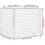 Jardinera madera maciza de pino 80x80x72 cm de vidaXL, Maceteros y jardineras - Ref: Foro24-3282624, Precio: 246,39 €, Descue...