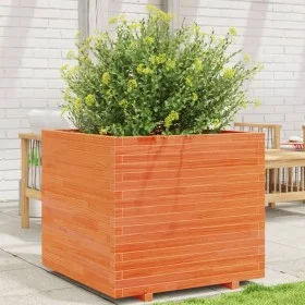 Jardinera madera maciza de pino marrón cera 80x80x72 cm de vidaXL, Maceteros y jardineras - Ref: Foro24-3282626, Precio: 290,...