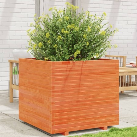 Jardinera madera maciza de pino marrón cera 80x80x72 cm de vidaXL, Maceteros y jardineras - Ref: Foro24-3282626, Precio: 294,...