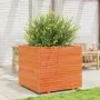 Jardinera madera maciza de pino marrón cera 80x80x72 cm de vidaXL, Maceteros y jardineras - Ref: Foro24-3282626, Precio: 290,...