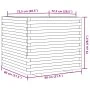 Jardinera madera maciza de pino marrón cera 80x80x72 cm de vidaXL, Maceteros y jardineras - Ref: Foro24-3282626, Precio: 290,...