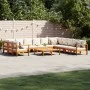 Set de sofás de jardín con cojines 9 pzas madera maciza acacia de vidaXL, Conjuntos de jardín - Ref: Foro24-3214856, Precio: ...