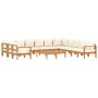 Set de sofás de jardín con cojines 9 pzas madera maciza acacia de vidaXL, Conjuntos de jardín - Ref: Foro24-3214856, Precio: ...