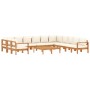 Set de sofás de jardín con cojines 9 pzas madera maciza acacia de vidaXL, Conjuntos de jardín - Ref: Foro24-3214856, Precio: ...