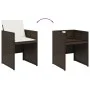 Set comedor de jardín y cojines 15 pzas ratán sintético marrón de vidaXL, Conjuntos de jardín - Ref: Foro24-3277820, Precio: ...