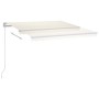 Toldo retráctil manual con LED crema 450x300 cm de vidaXL, Toldos - Ref: Foro24-3068922, Precio: 393,07 €, Descuento: %